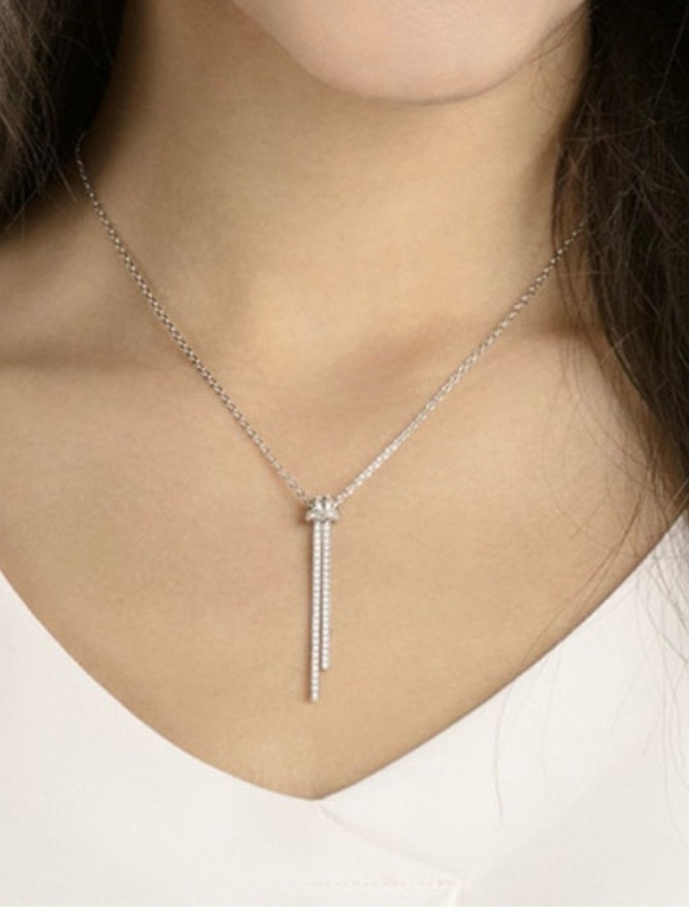 Swarovski Lifelong Y Knot Pendant Necklace